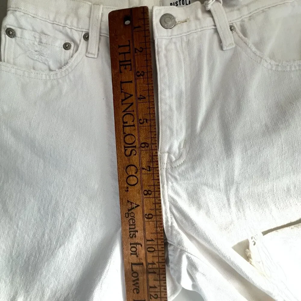 PISTOLA Kelly 90'S Skater jean shorts 26 Distressed White Cut off NWT